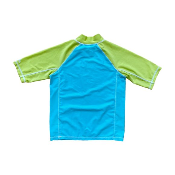Turquoise Green Rashguard Swim Top - Child Sizes 6, 12 - UV Skinz Swimwear - Picture 2 of 3
